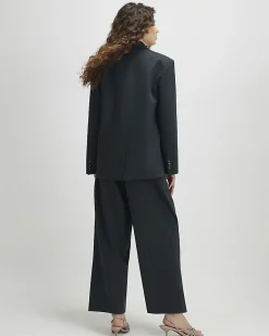 Green Barrel Leg Trousers