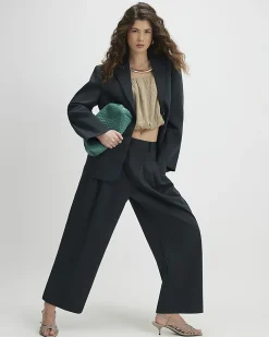 Green Barrel Leg Trousers