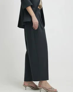 Green Barrel Leg Trousers