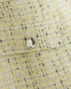 Green Boucle Scallop Shorts