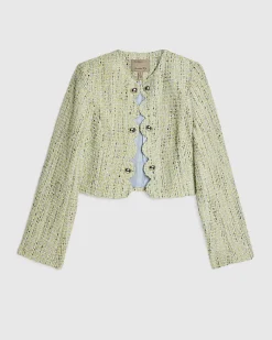 Green Boucle Scallop Trophy Jacket