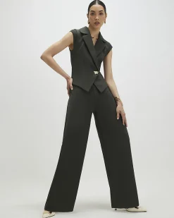 Green Cap Sleeve Wide Leg Jumpsuit