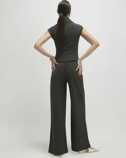 Green Cap Sleeve Wide Leg Jumpsuit