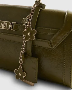 Green Charm Cross Body Tote Bag