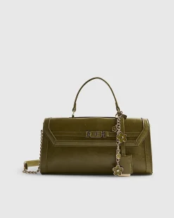 Green Charm Cross Body Tote Bag