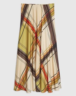 Green Check Maxi Skirt