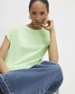 Green Cotton Short Sleeve T-shirt