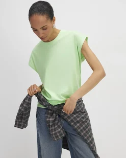 Green Cotton Short Sleeve T-shirt