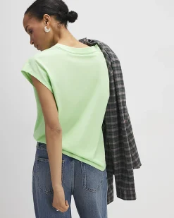 Green Cotton Short Sleeve T-shirt