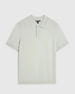 Green Essential Slim Fit Knitted Polo Shirt