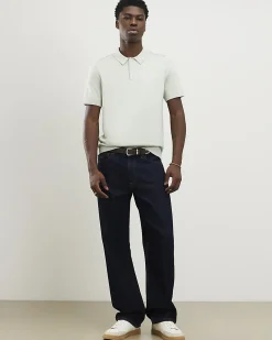Green Essential Slim Fit Knitted Polo Shirt