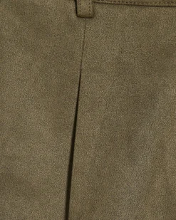 Green Faux Suede Shorts