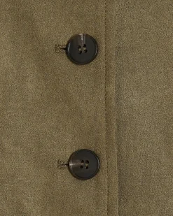 Green Faux Suede Waistcoat