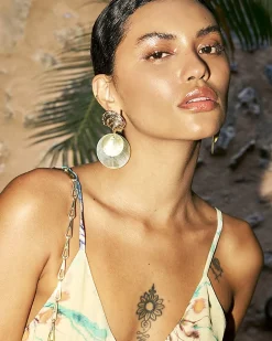 Green Floral Embellished Slip Maxi Dress