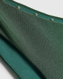 Green Gold Trim High leg Bikini Bottoms