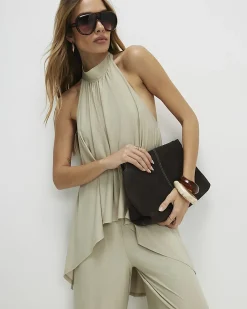 Green Halter Neck Jumpsuit