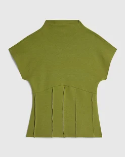 Green High Neck Corset Top