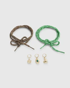 Green Lace and charms Pack