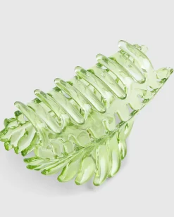 Green Leaf Hair Claw Clip