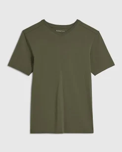 Green Muscle Fit Cotton V Neck T-Shirt