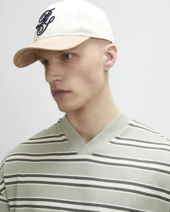 Green Oversized Cotton Blend Stripe T-Shirt