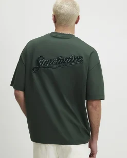 Green Oversized Fit Cotton Sanctuaire T-Shirt
