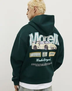 Green Oversized Fit Morelli Hoodie