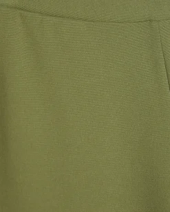 Green Ponte Wide Leg Trousers