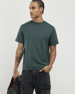 Green Regular Fit Cotton Midweight T-Shirt