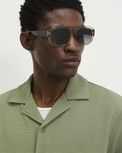 Green Regular Fit Textured Shirt