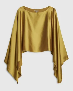 Green Satin Waterfall Cape