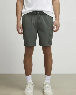 Green Skinny Fit Cargo Shorts