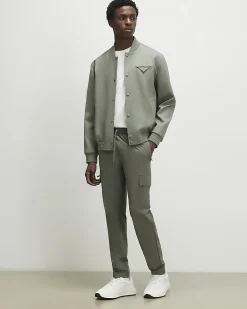 Green Skinny Fit Cargo Trousers