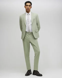 Green Skinny Fit Stretch Suit Jacket