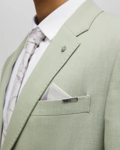Green Skinny Fit Stretch Suit Jacket