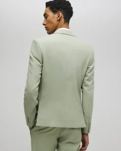 Green Skinny Fit Stretch Suit Jacket