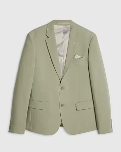 Green Skinny Fit Stretch Suit Jacket