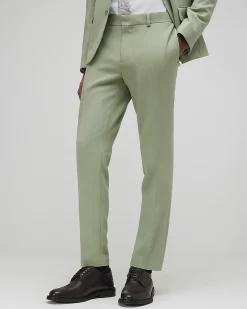 Green Skinny Fit Tailored Suit Trousers