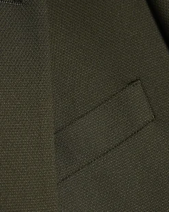 Green Skinny Fit Textured Suit Jacket