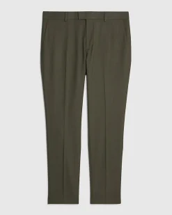 Green Skinny Fit Textured Suit Trousers