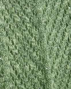 Green Sleeveless Lurex Knit Maxi beach dress