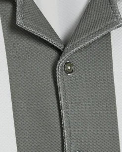 Green Stripe Revere Short Sleeve Shirt