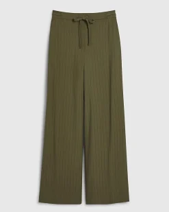Green Stripe Soft Tailored Trousers