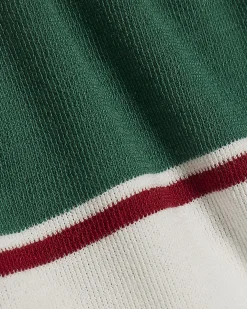 Green Striped Textured Shorts