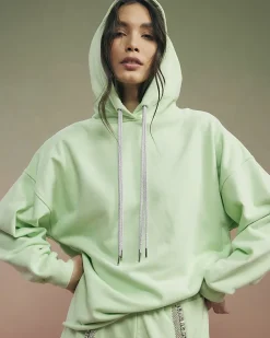 Green Year Zero Embellished Cord Hoodie