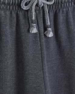Grey Cotton Blend Burnout Cuffed Joggers