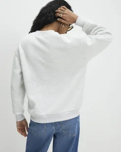 Grey Cotton Blend Lucky Clover Sweatshirt