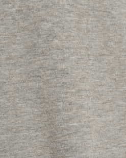 Grey Cotton blend V Neck T-Shirt