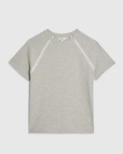 Grey Cotton Cosy Whipstitch T-shirt