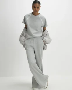 Grey Cotton Cosy Whipstitch T-shirt